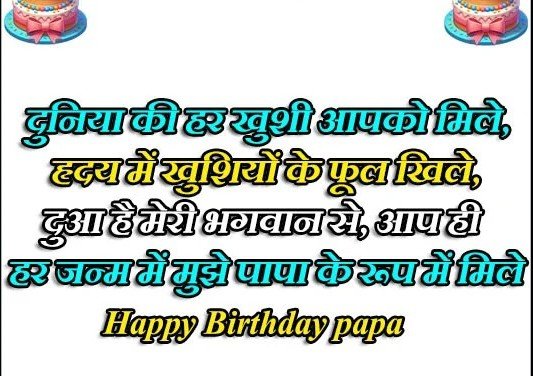 Happy Birthday Wishes for Father in Hindi